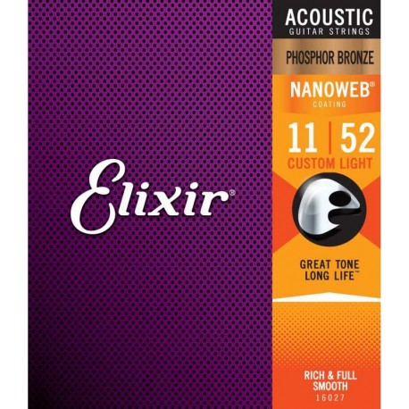 Elixir 16027 Acoustic Phosphor Bronze NANOWEB