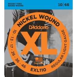 D'Addario EXL110 per chitarra elettrica, Nickel Wound, Regular Light, 10-46