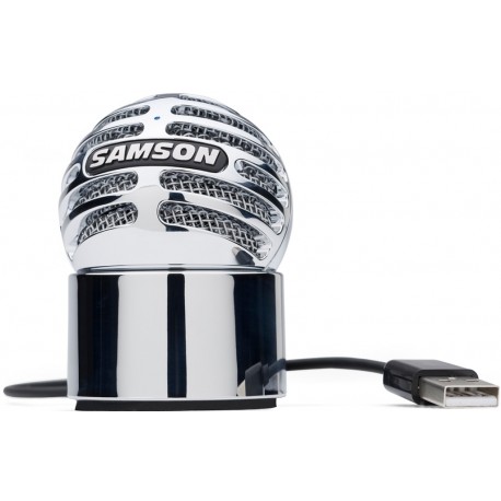 Samson METEORITE microfono a condensatore USB Chrome  