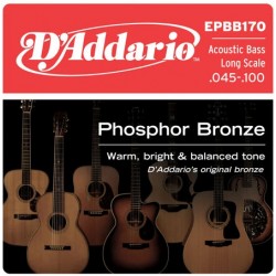 D'Addario EPBB170 in bronzo fosforoso per basso acustico 45-100 Long Scale