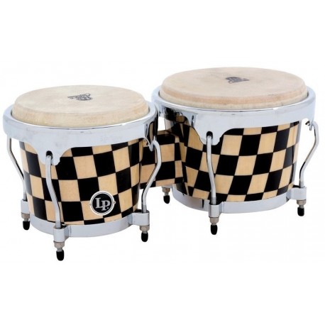 Latin Percussion LPA601-CHKC Bongos Aspire Accent Checkerboard 