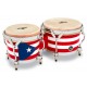 Latin Percussion M201-PR Bongo Matador Wood Puerto Rican Flag  