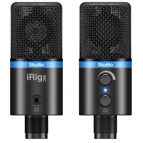 IK Multimedia iRig MIC Studio BK Microfono per sistemi Android, iOS, PC e MAC  