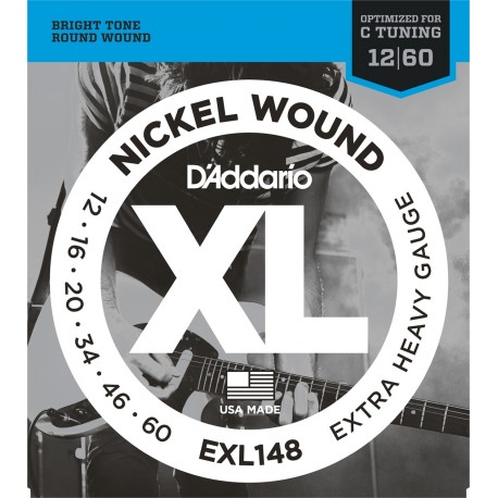 D'Addario EXL148 per chitarra elettrica, Nickel Wound, Extra-Heavy, 12-60