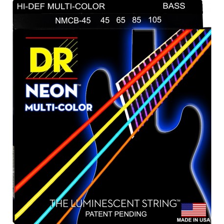 DR Strings NMCB-45 K3 Neon Multi-Color Bass  