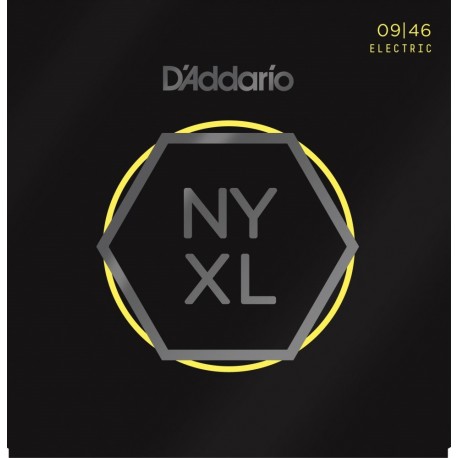D'Addario NYXL0946 chitarra elettrica Nickel Wound, Super Light Top Regular Bottom, 09-46