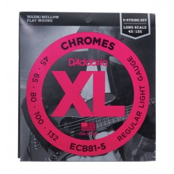 D'Addario ECB81-5 muta per basso 5 corde 45-132 