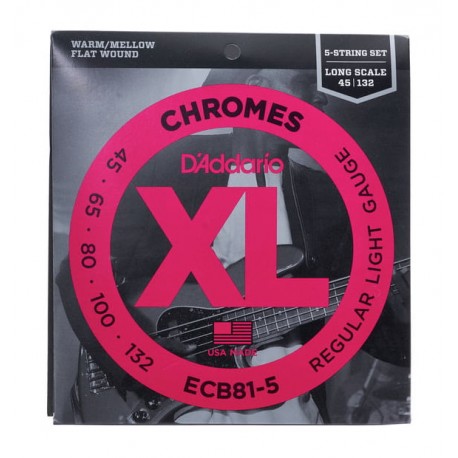 D'Addario ECB81-5 muta per basso 5 corde 45-132 