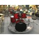 Mi.Lor Drum L-1010 MR Drum Set 5 pezzi completa di meccaniche piatti sgabello colore rosso