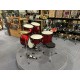 Mi.Lor Drum L-1010 MR Drum Set 5 pezzi completa di meccaniche piatti sgabello colore rosso