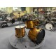 Mi.Lor Drum L-1010 YE Drum Set 5 pezzi completa di meccaniche piatti sgabello colore giallo arancio