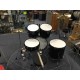 Mi.Lor Drum L-1010 BK Drum Set 5 pezzi completa di meccaniche piatti sgabello colore nero