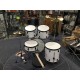 Mi.Lor Drum L-1010 WH Drum Set 5 pezzi completa di meccaniche piatti sgabello colore bianco