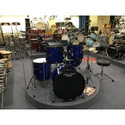 Mi.Lor Drum L-1010 BL Drum Set 5 pezzi completa di meccaniche piatti sgabello colore blu