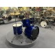 Mi.Lor Drum L-1010 BL Drum Set 5 pezzi completa di meccaniche piatti sgabello colore blu