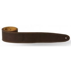 Taylor strap choc brown leather suede back 2.5"