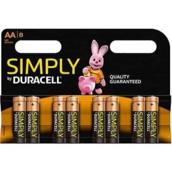 Duracell Stilo Alcalina AA Simply Blister 8 Pz.