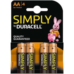 Duracell Stilo alcalina AA Simply Blister da 4 Pz.