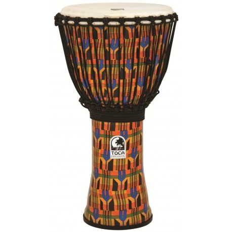 Toca SFDJ-12K Djembe Freestyle Rope Tuned Kente Cloth