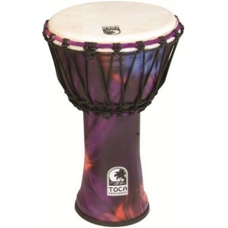 Toca SFDJ-10WP Djembe Freestyle Rope Tuned Woodstock Purple