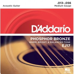 D'Addario EJ17 in bronzo fosforoso per chitarra acustica, Medium, 13-56