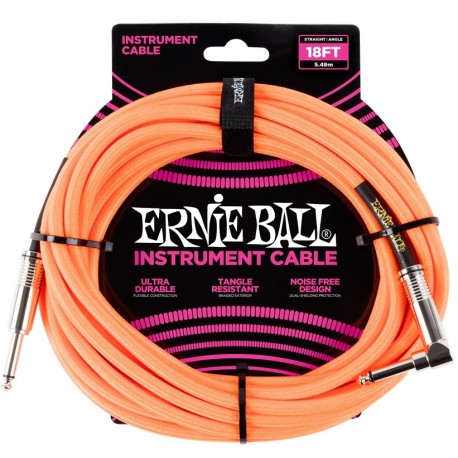 Ernie Ball 6084 Cavo Braided Neon Orange