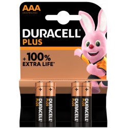 Duracell Ministilo alcalina AAA Plus Power Blister 4 Pz.