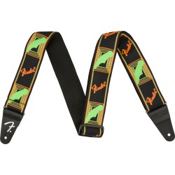 Fender NEON MONOGRAM STRAP GRN/ORNG 