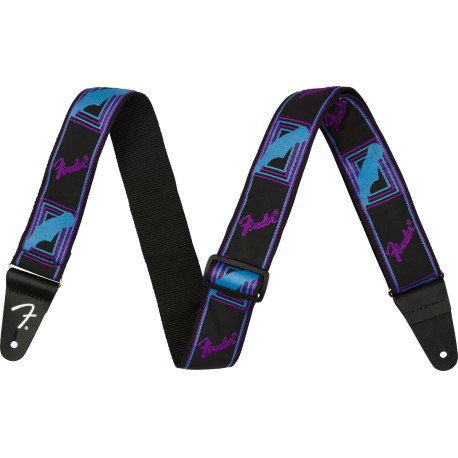 Fender NEON MONOGRAM STRAP PRPL/BLU