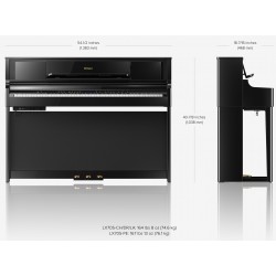 Roland LX705-PE digital piano + Stand KSL705-PE Colore Nero Lucido