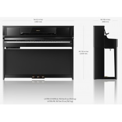Roland LX705-CH digital piano + stand KSL705-CH Colore Nero Satinato