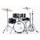 Pearl batteria ROADSHOW 5pz cassa 18" completa di hardware e piatti sabian CR16, RD20, HH 14 colore JET BLACK 31