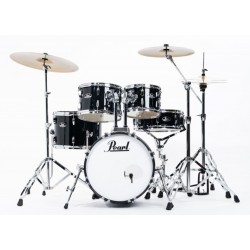 Pearl batteria ROADSHOW 5pz cassa 18" completa di hardware e piatti sabian CR16, RD20, HH 14 colore JET BLACK 31