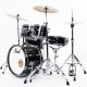 Pearl batteria ROADSHOW 5pz cassa 18" completa di hardware e piatti sabian CR16, RD20, HH 14 colore JET BLACK 31