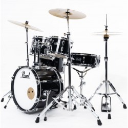 Pearl batteria ROADSHOW 5pz cassa 18" completa di hardware e piatti sabian CR16, RD20, HH 14 colore JET BLACK 31