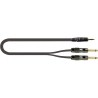 QuikLok ITST/J352J-3 Jack Stereo/2 x Jack Mono 3 mt