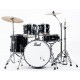 Pearl Batteria Roadshow 5pz completa di hardware e set piatti Sabian CR16, RD20, HI HATS 14 colore JET BLACK 31