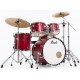 Pearl Batteria Roadshow 5pz cassa 20" completa di hardware e piatti sabian CR16, RD20, HH14 colore MATTE RED 747