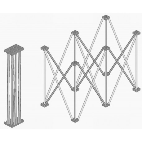 Titanstage Supporti a ragno senza pedana in alluminio 60x181x93