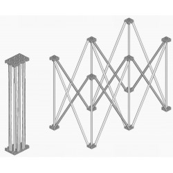 Titanstage Supporti a ragno senza pedana in alluminio 40x181x93