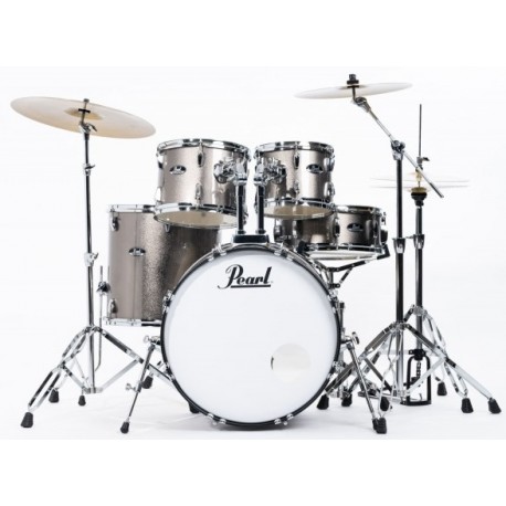 Pearl Batteria Roadshow 5pz completa di hardware e piatti Sabian CR16, RD20, HI HATS 20 colore BRONZE METALLIC 707