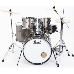 Pearl Batteria Roadshow 5pz completa di hardware e piatti Sabian CR16, RD20, HI HATS 20 colore BRONZE METALLIC 707