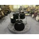 Mi.Lor Drum L-1010 GR Drum Set 5 pezzi completa di meccaniche piatti sgabello colore verde
