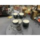 Mi.Lor Drum L-1010 GR Drum Set 5 pezzi completa di meccaniche piatti sgabello colore verde