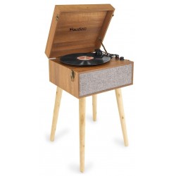 Audizio Fremont Record Player with Stand Wood