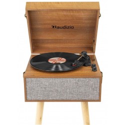 Audizio Fremont Record Player with Stand Wood