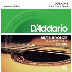 D'Addario EZ890 per chitarra acustica, Super Light, 009-045