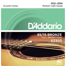 D'Addario EZ920 per chitarra acustica, Medium Light, 012-054
