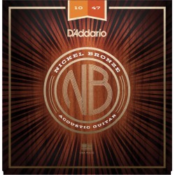 D'Addario NB1047 Nickel Bronze chitarra acustica, Extra Light, 10-47 