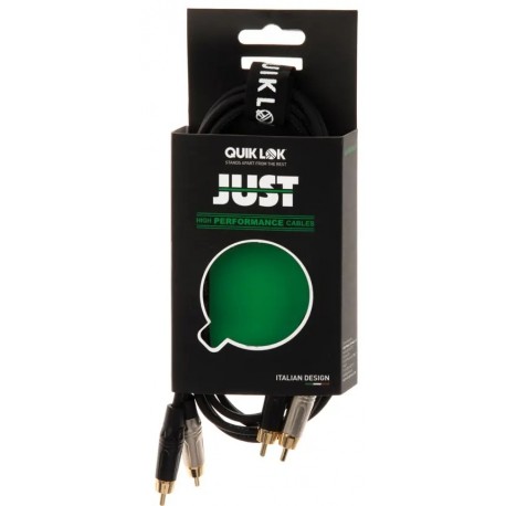 Quik Lok JUST/4RCA-1 Cavo 2x Spina Phono RCA / 2x Spina Phono RCA 1 mt